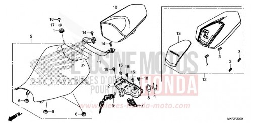 SIEGE CBR1000RAH de 2017